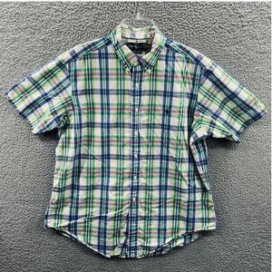 Ralph Lauren Mens Plaid Preppy Shirt XL Academic Classic Fit Button Down Cotton